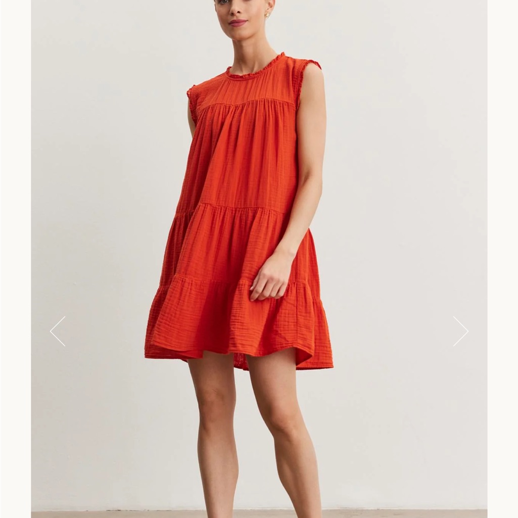 Velvet By Graham & Spencer Susie Cotton Gauze Dress Sleeveless Dress Small Nwt